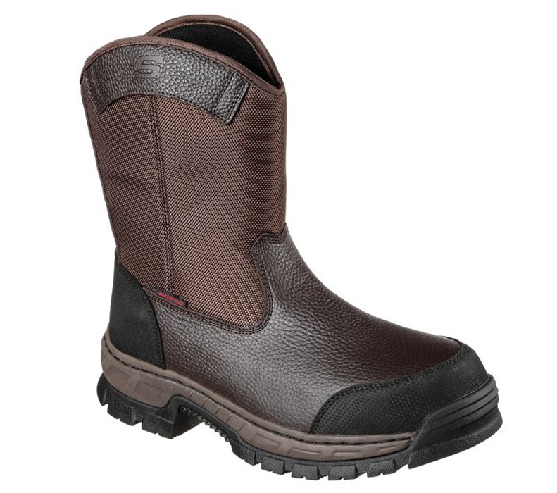 Skechers Herr Bruna Stövlar - Work: Vinten - Wibaux Comp Toe Wp - Sverige (MTSCB-4052)